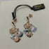 Orecchini oro 18k pendenti ventaglio 2 colori 3,90 gr | Gioiellitosti.it